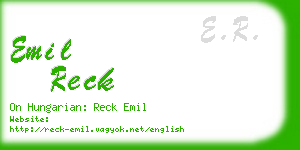 emil reck business card